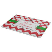 Planche À Découper Nom de famille de vacances de Noël (Coin)