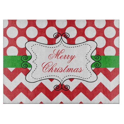 Planche À Découper Nom de famille de vacances de Noël (Devant)