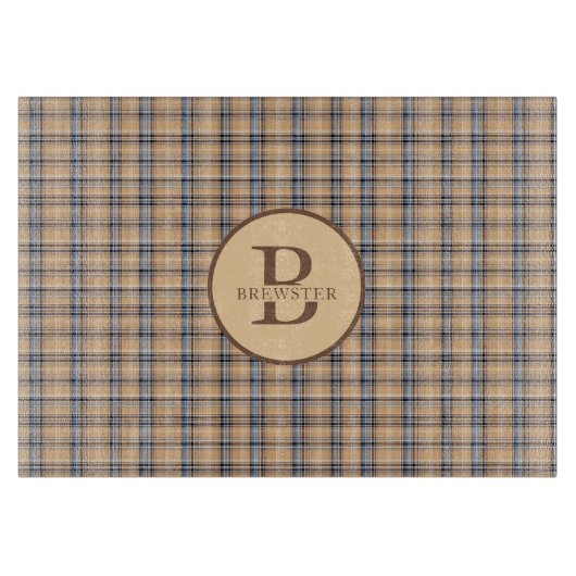 Planche À Découper Nom de famille monogramme (Devant)