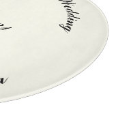 Planche À Découper Nom de la Personnaliser, date mariage d'ivoire noi (Coin)
