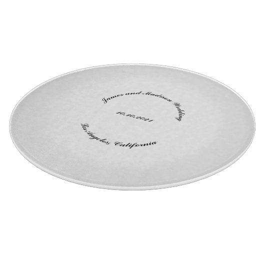 Planche À Découper Nom de la Personnaliser, date noir lettres incurvé (Coin)