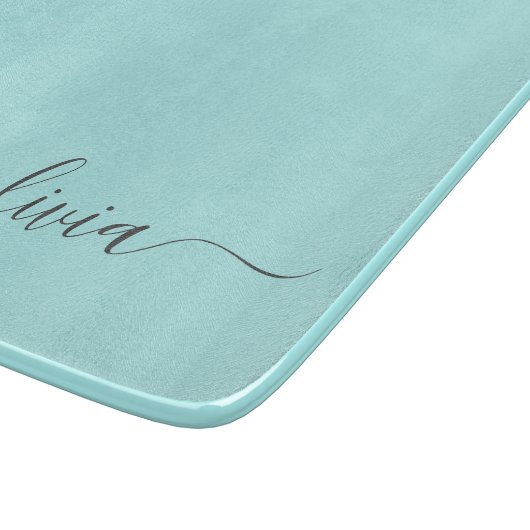 Planche À Découper Nom de monogramme féminin écriture moderne sarcell (Coin)