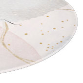 Planche À Découper Nom de script abstrait rose vif moderne (Coin)