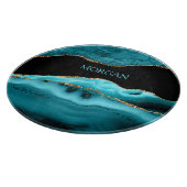 Planche À Découper Nom do-it-yourself, Noir, Or et Turquoise (Coin)