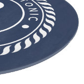 Planche À Découper Nom du bateau Ancre bleu marine (Coin)