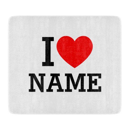 Planche À Découper Nom du coeur (Devant)