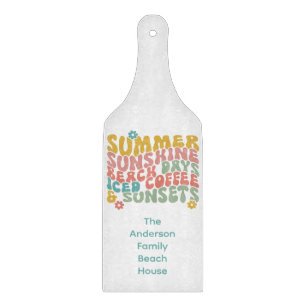 Planche À Découper Nom du monogramme rose d'été Super