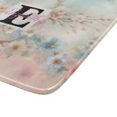 Planche À Découper Nom du monogramme sur l'aquarelle Fleurs dans les  (Coin)