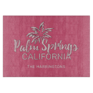 Planche À Découper Nom et couleur personnalisés Palm Springs Californ