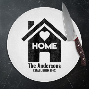 Planche À Découper Nom et date personnalisés Accueil Réchauffement do