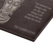 Planche À Découper Nom et texte personnalisés Citation Bouddha (Coin)