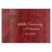 Planche À Découper Nom personnalisé Anniversaire du prêtre Ordination (Devant)