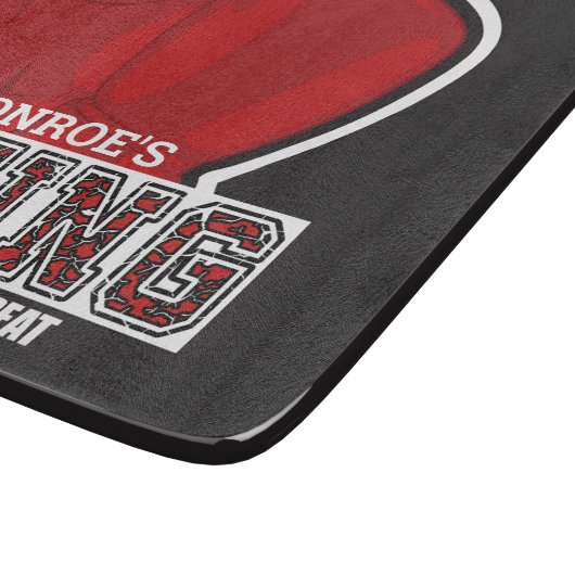 Planche À Découper NOM personnalisé Boxer Boxer Glove Prize Fighter (Coin)