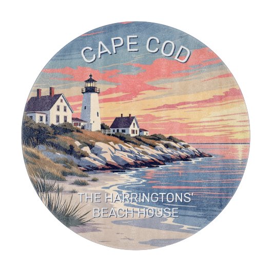 Planche À Découper Nom personnalisé Cape Cod Massachusetts (Devant)