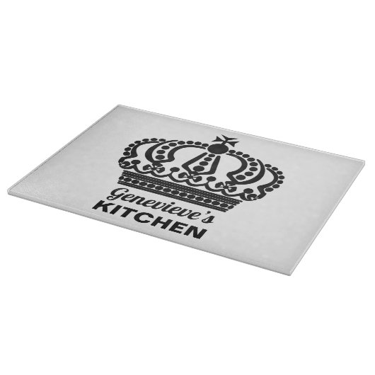 Planche À Découper Nom personnalisé Couronne complexe (Coin)