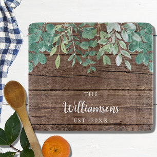 Planche À Découper Nom personnalisé de la végétation rustique