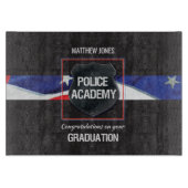 Planche À Découper Nom personnalisé, diplôme de l'académie de police (Devant)