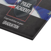 Planche À Découper Nom personnalisé, diplôme de l'académie de police (Coin)