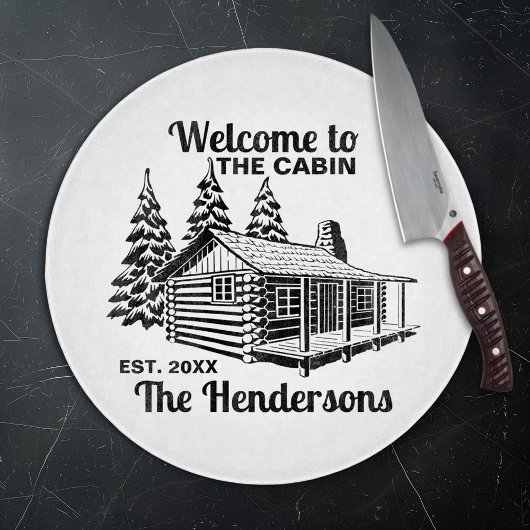 Planche À Découper Nom personnalisé et Cabine de journal de dates ave