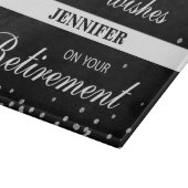 Planche À Découper Nom personnalisé, Félicitations à la retraite Noir (Coin)