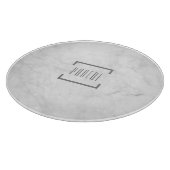 Planche À Découper Nom personnalisé moderne Motif en marbre gris (Coin)