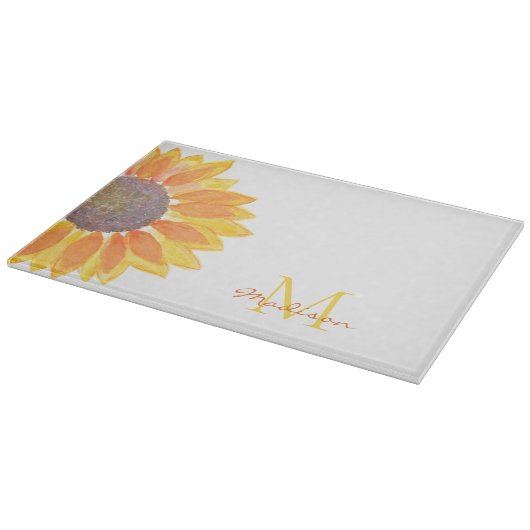 Planche À Découper Nom personnalisé Monogramme Botanique (Coin)