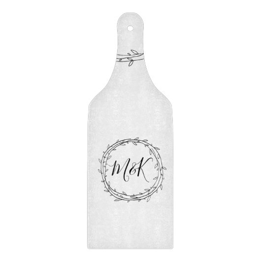 Planche À Découper Nom personnalisé Monogrammes Couple (Devant)