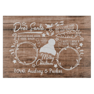 Planche À Découper Nom Personnalisé Père Noël Plateau Pour Les Soirée