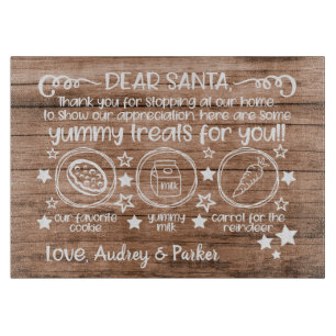 Planche À Découper Nom Personnalisé Père Noël Plateau Pour Les Soirée