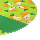 Planche À Découper Nom personnalisé perles orange sur vert (Coin)