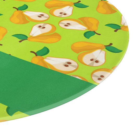 Planche À Découper Nom personnalisé perles orange sur vert (Coin)