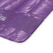 Planche À Découper Nom personnalisé pierre de fusion violette sur (Coin)