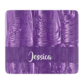 Planche À Découper Nom personnalisé pierre de fusion violette sur (Devant)