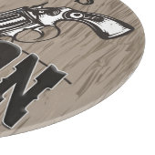 Planche À Découper NOM PERSONNALISÉ Salon de la révolver Wild West Gu (Coin)