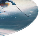 Planche À Découper Nom personnalisé Skier de montagne (Coin)