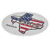 Planche À Découper Nom personnalisé Texas (Coin)