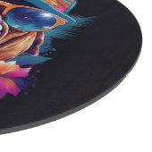 Planche À Découper Nom personnalisé Tropical Vacances Chien (Coin)