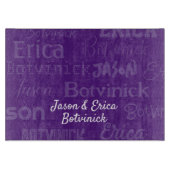 Planche À Découper Nom pourpre Challah Board (Devant)