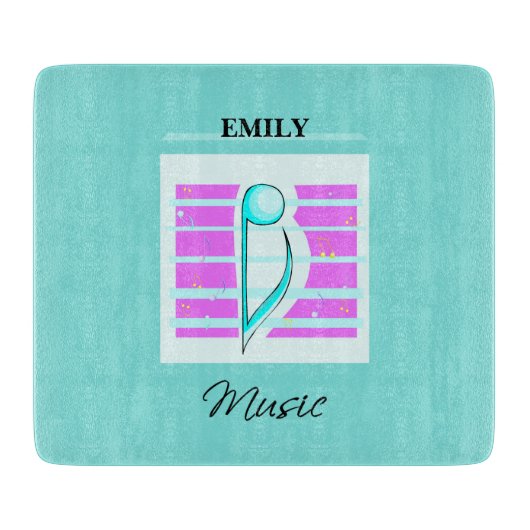 Planche À Découper Note de félicitations, Performance musicale (Devant)