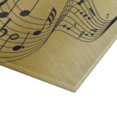 Planche À Découper Notes de musique dorées brossées  (Coin)