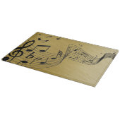 Planche À Découper Notes de musique dorées brossées  (Coin)