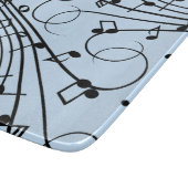 Planche À Découper Notes de musique fantaisie bleues (Coin)