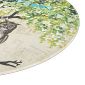 Planche À Découper Notes musicales de la feuille de chouette cabine (Coin)