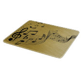 Planche À Découper Notes musicales Or brossé (Coin)