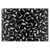 Planche À Découper Notes noires et blanches de musique (Devant)