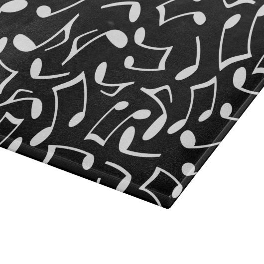 Planche À Découper Notes noires et blanches de musique (Coin)