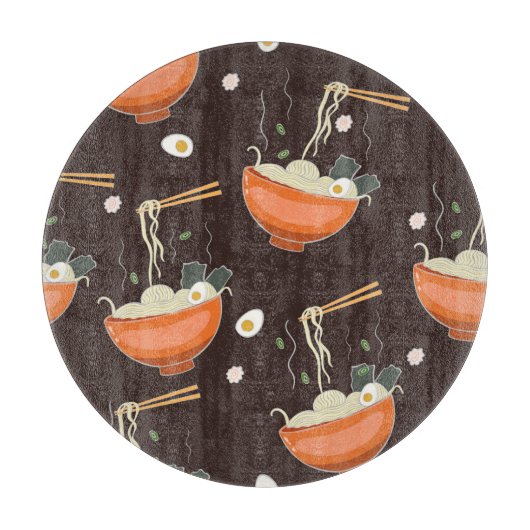 Planche À Découper Nouilles Ramen : Graphiques Vintages (Devant)