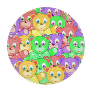 PLANCHE À DÉCOUPER NOUNOURS COLORÉS