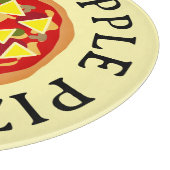 Planche À Découper Nous aimons la pizza ananas drôle verre rond (Coin)