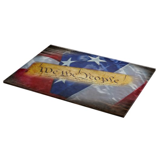 Planche À Découper Nous Le Peuple Drapeau Américain (Coin)